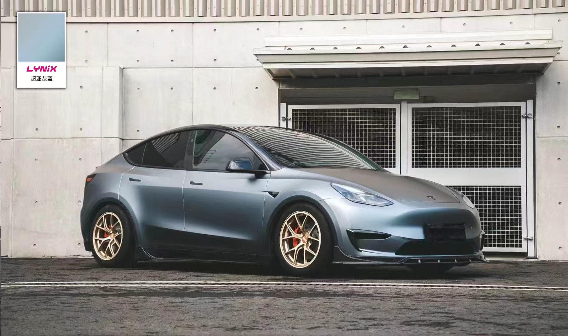 特斯拉modelY|PET超亚灰蓝|改色膜